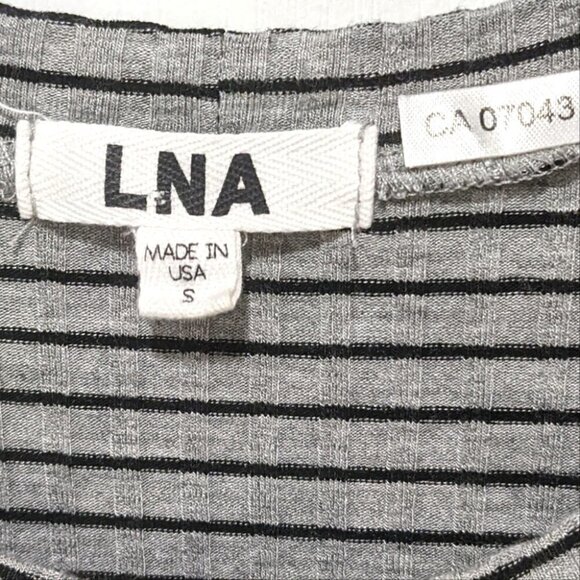 LNA | Ribbed Stripe Mini Dress with Cut-Out - Picture 6 of 7